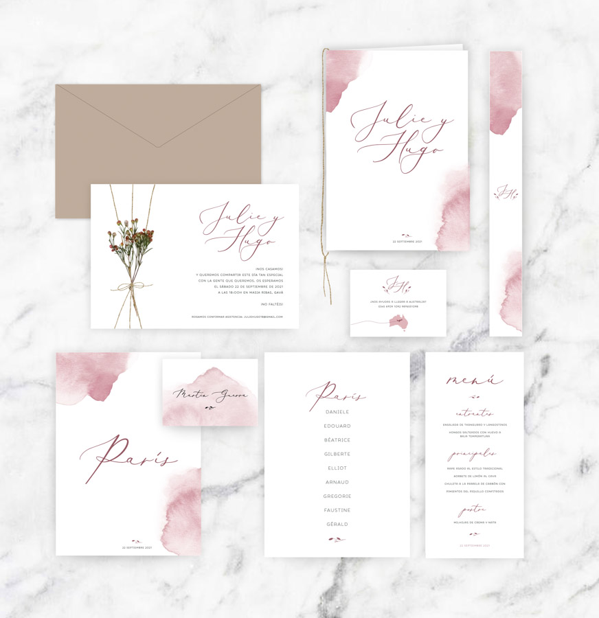 invitación de boda "cintia"
