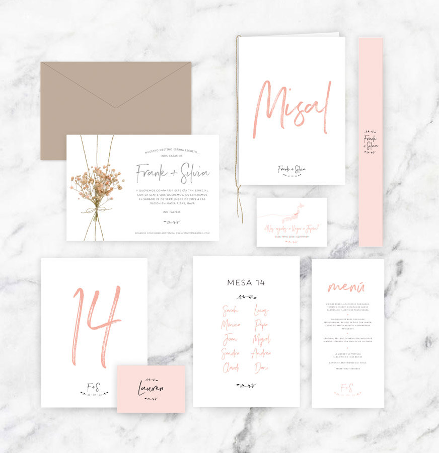 invitación de boda "greta"