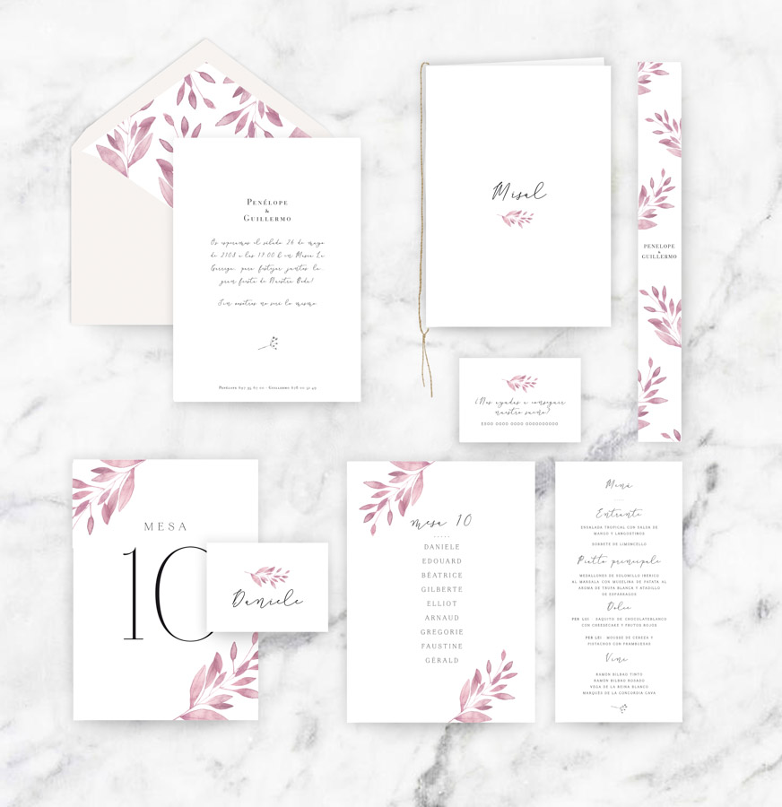 invitación de boda "isabella" combinación 3