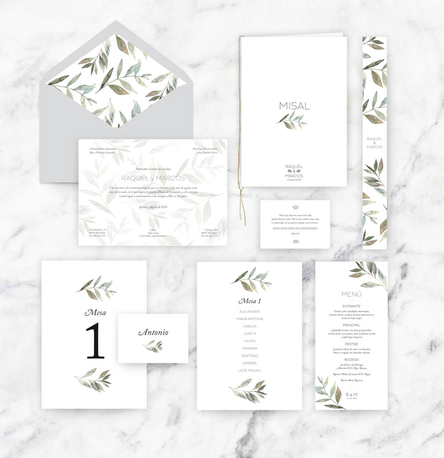 invitación de boda "julietta" combinación 1