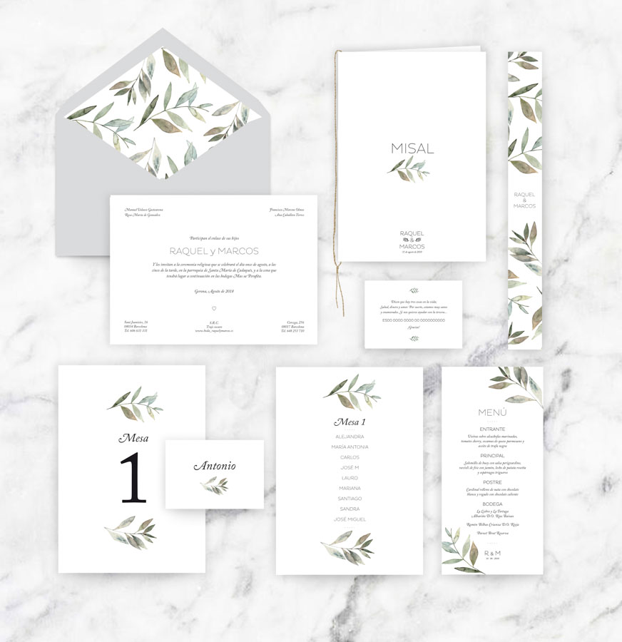 invitación de boda "julietta" combinación 2