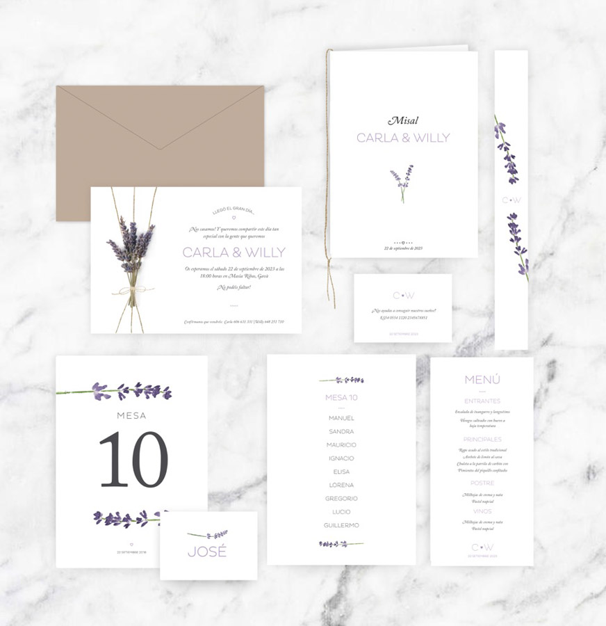 invitación de boda "lilia"