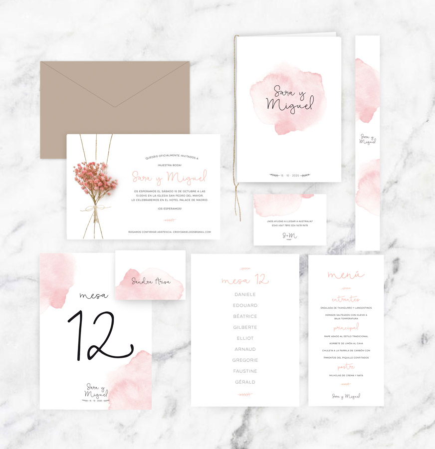 invitación de boda "melissa"